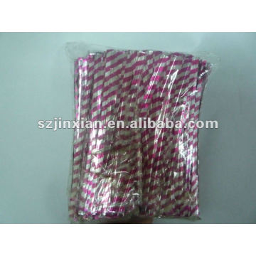 Silver and Pink Metallic Twist Tie